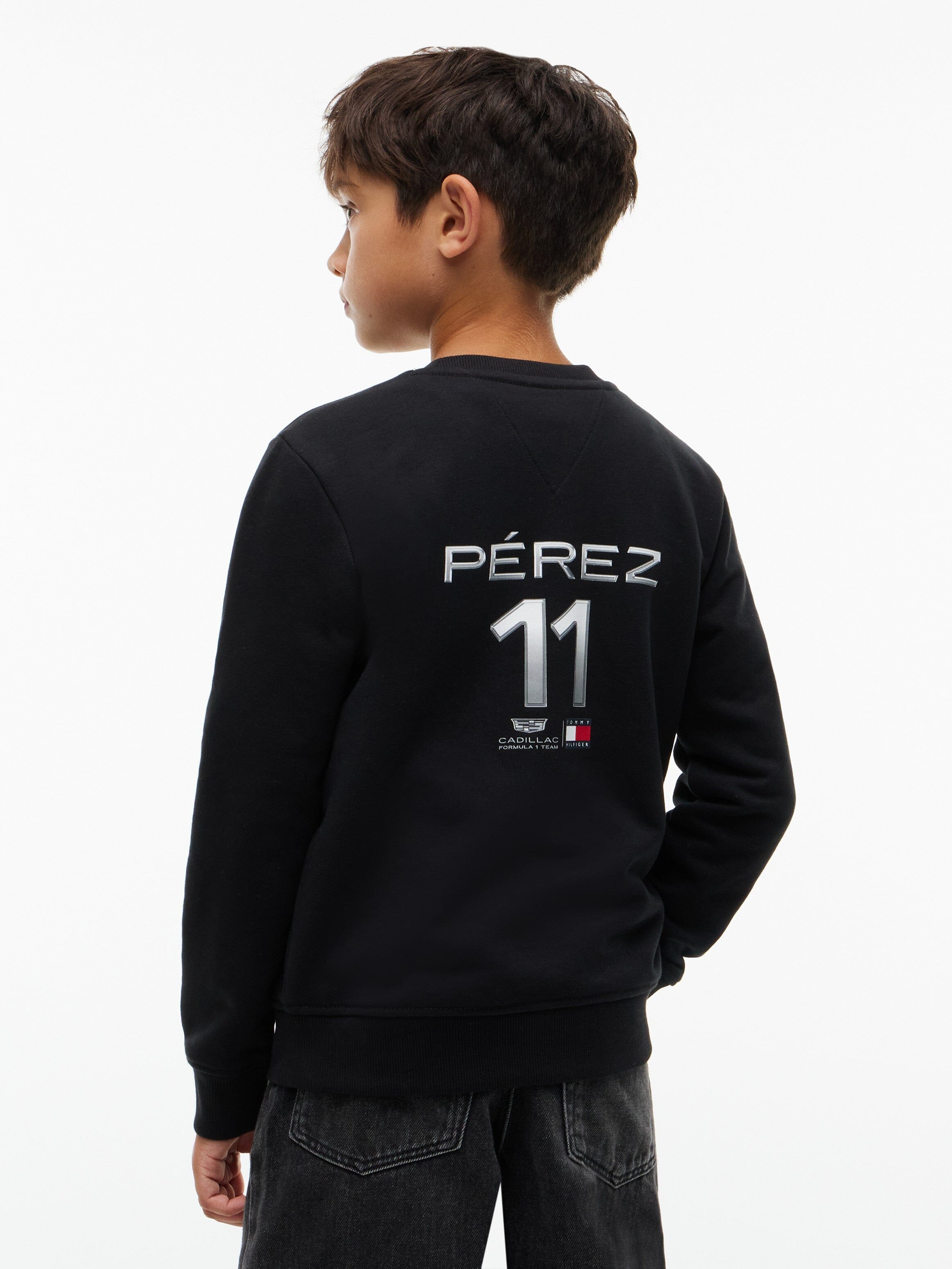 Cadillac F1 Racing Kids Sergio "Checo" Perez Chevron Sweatshirt - Youth Black Sweatshirts Cadillac F1 