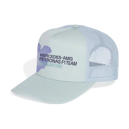 Mercedes - AMG Petronas F1 Singapore GP Vanda Bloom Team Hat - Blue Hats Mercedes AMG Petronas 