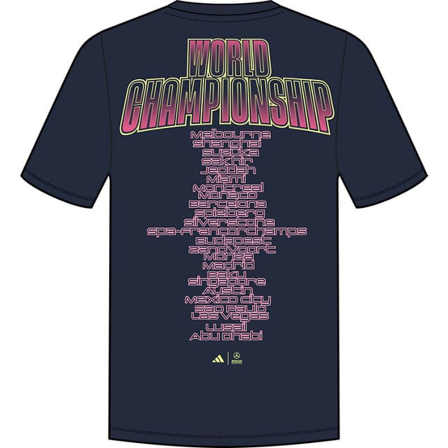 Mercedes - AMG Petronas F1 Men's SE Las Vegas GP T-Shirt - Navy T-Shirts Mercedes AMG Petronas 