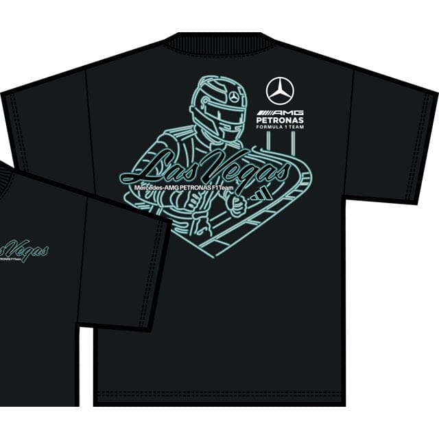 Mercedes - AMG Petronas F1 Men's SE Las Vegas GP T-Shirt - Black T-shirts Mercedes AMG Petronas 