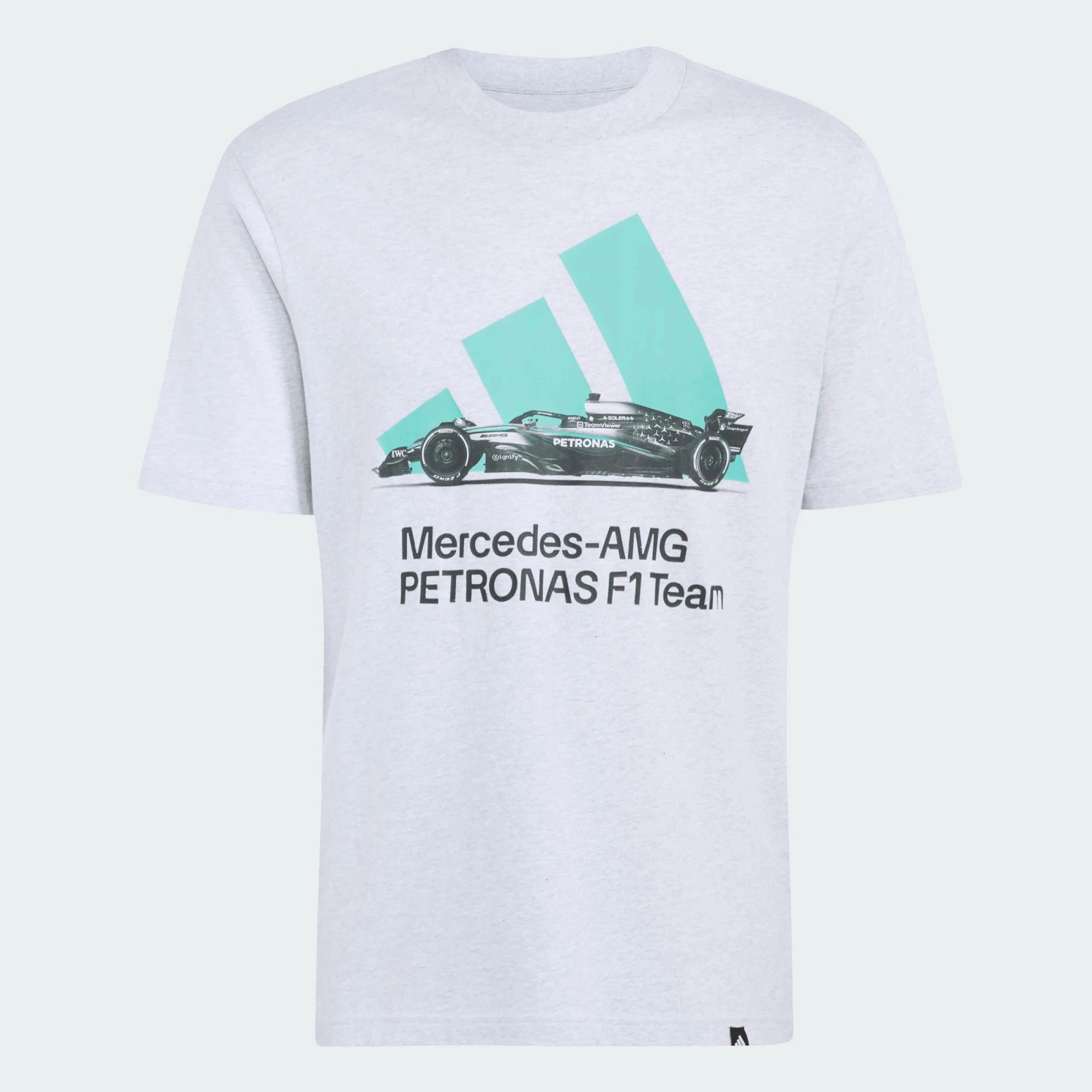 Mercedes - AMG Petronas Formula One Men's Team Graphic T-Shirt - Light Grey/Semi Mint Rush T-shirts Mercedes AMG Petronas XXS Gray 