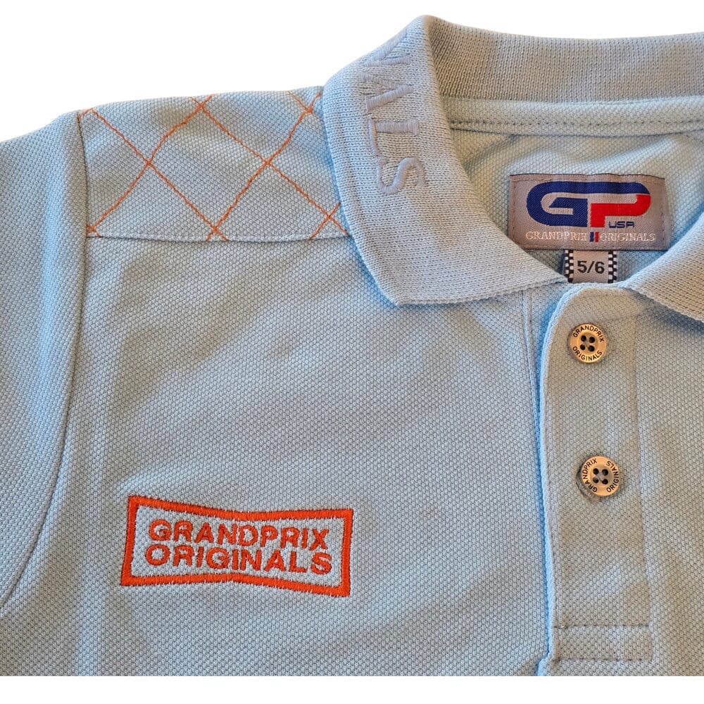 GrandPrix Originals Kids Gulf Polo Shirt - Youth Navy/Gulf Blue Polos GrandPrix Originals USA 