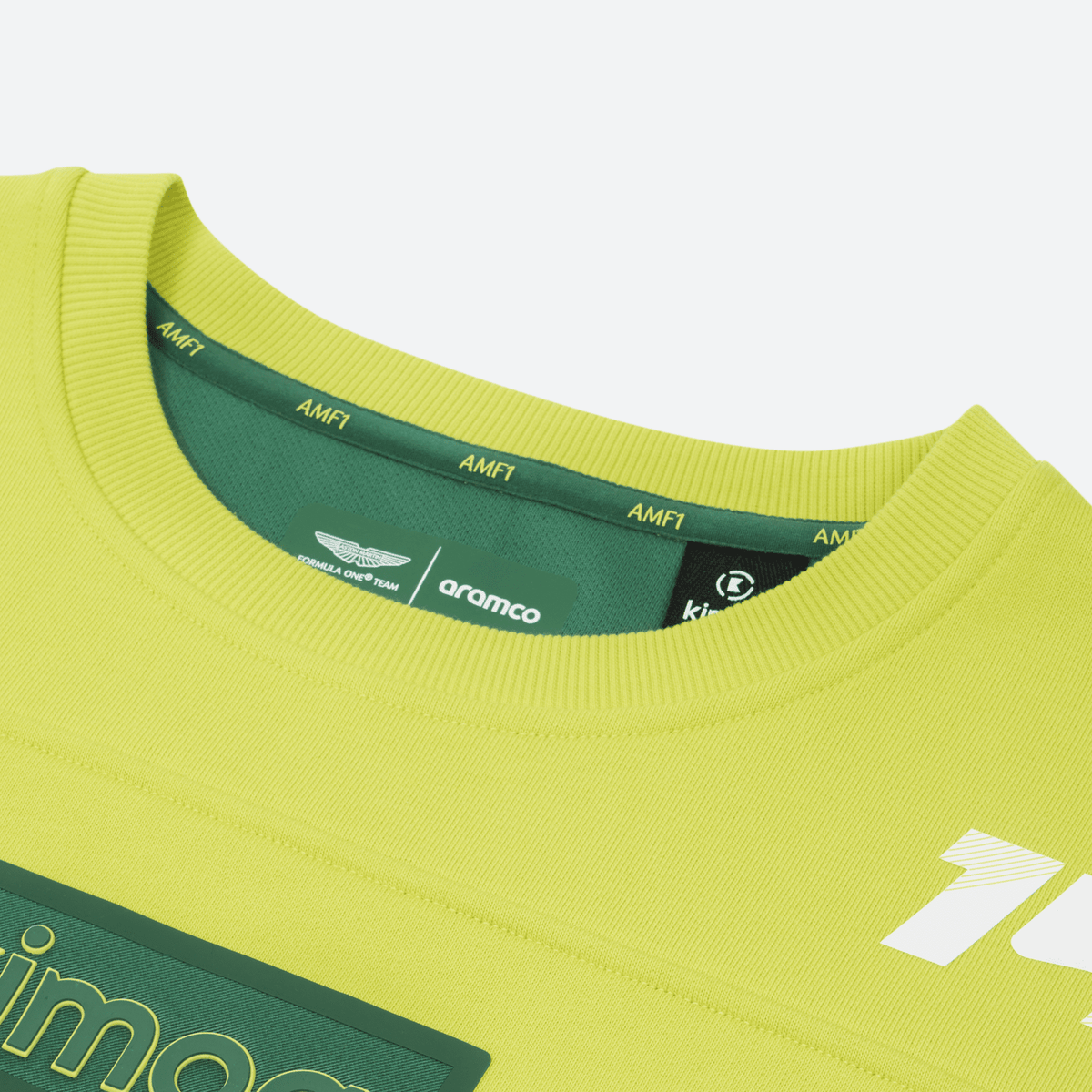 Aston Martin F1 Kimoa Fernando Alonso #14 Patch Sweatshirt - Lime Sweatshirt Aston Martin F1 