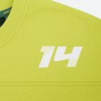 Aston Martin F1 Kimoa Fernando Alonso #14 Patch Sweatshirt - Lime Sweatshirt Aston Martin F1 