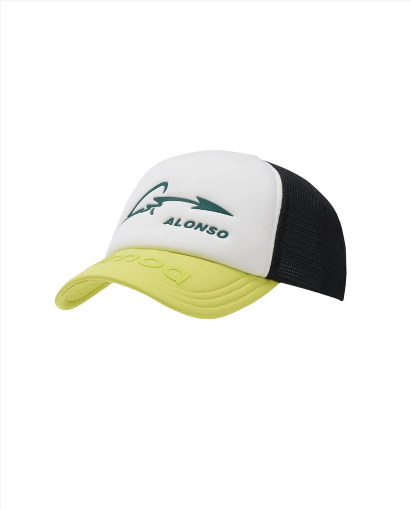 Aston Martin F1 Kimoa Fernando Alonso Trucker Hat- Tricolor Hats Aston Martin F1 