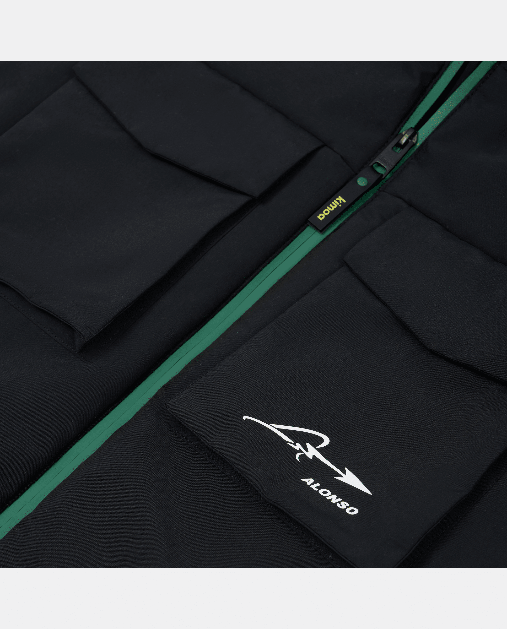 Aston Martin F1 Kimoa Fernando Alonso Puffy Patch Pockets Jacket Aston Martin F1 Kimoa Fernando Alonso Puffy Patch Pockets Jacket