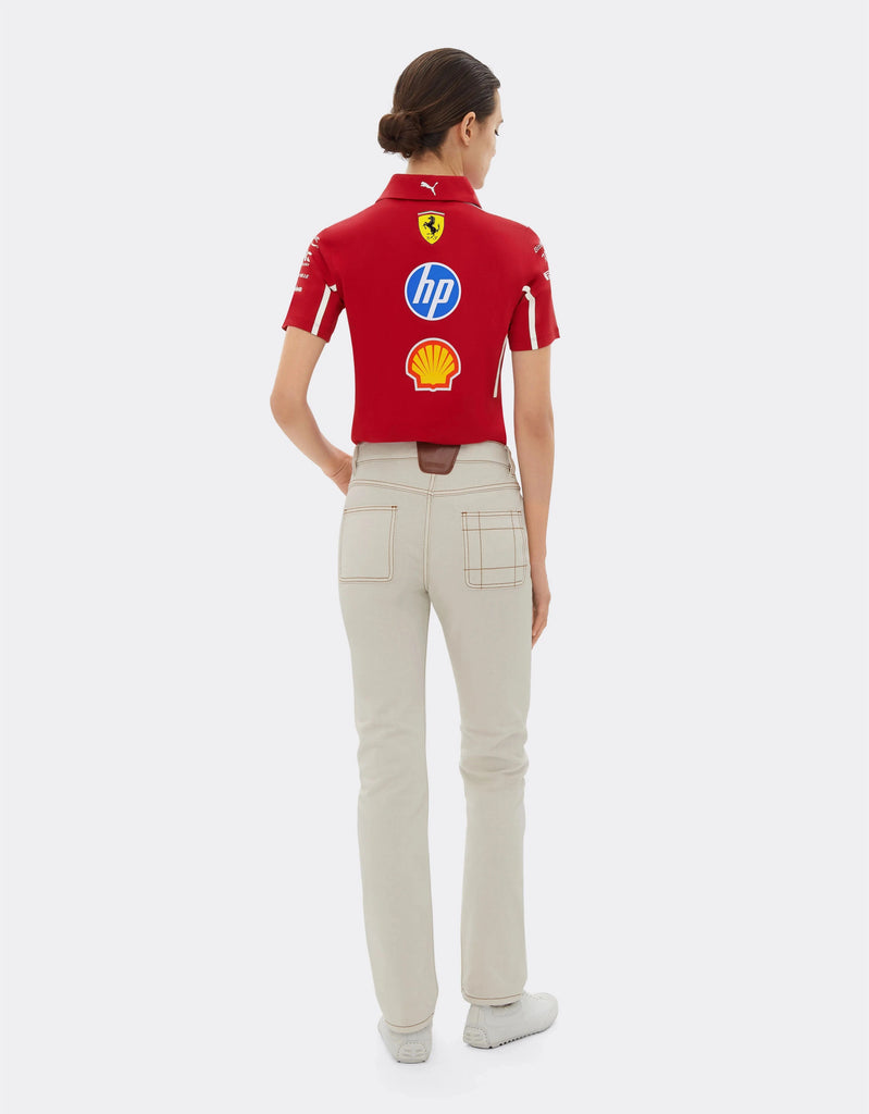 Scuderia Ferrari F1 2025 Women's Team Polo Shirt - Dark Cherry Polos Scuderia Ferrari 