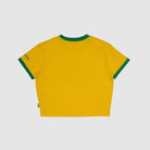 Ayrton Senna F1 Women's Legacy Crop T-Shirt - Blue/Yellow T-shirts Ayrton Senna 