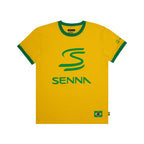 Ayrton Senna F1 Men's Legacy Logo T-Shirt - Blue/Yellow T-shirts Ayrton Senna XS Yellow 