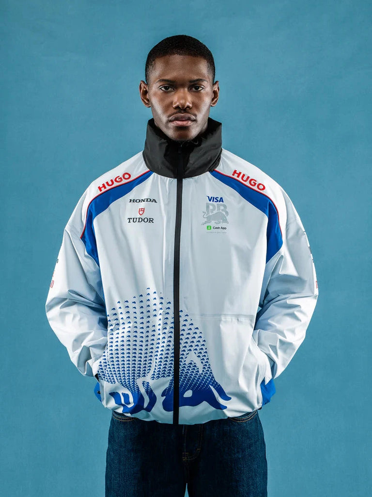 Visa Cash App RB F1 2025 Rain Jacket - White Jackets Visa Cash App RB 