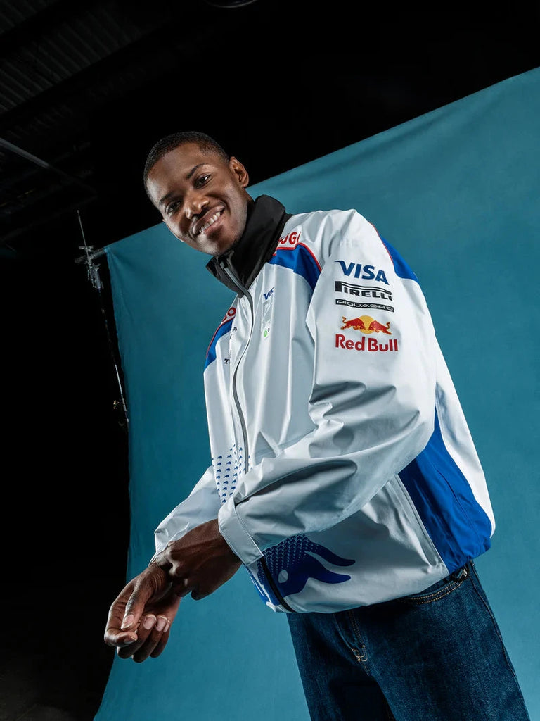 Visa Cash App RB F1 2025 Rain Jacket - White Jackets Visa Cash App RB 