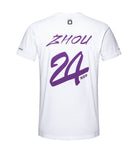 Alfa Romeo Racing F1 Men's Zhou Guanyu T-Shirt - White Sweaters Alfa Romeo 