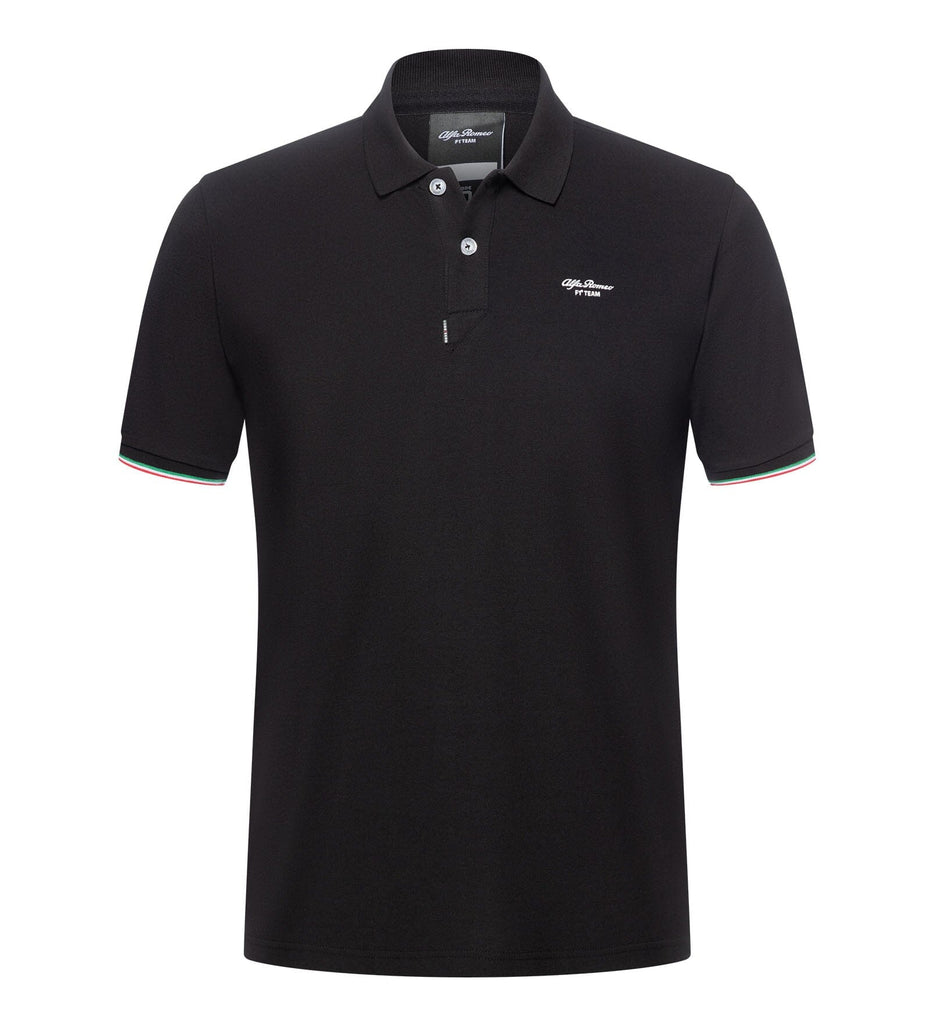 Alfa Romeo Racing F1 Small Logo Pique Polo Shirt White Black Blue Red