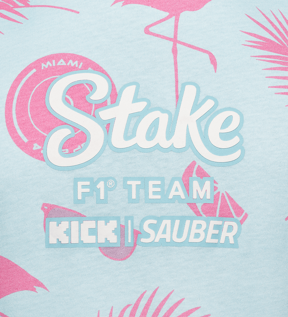 Stake F1 Kick Sauber Men's Special Edition Miami GP AOP T-Shirt - Blue T-shirts Stake F1 Kick Sauber 