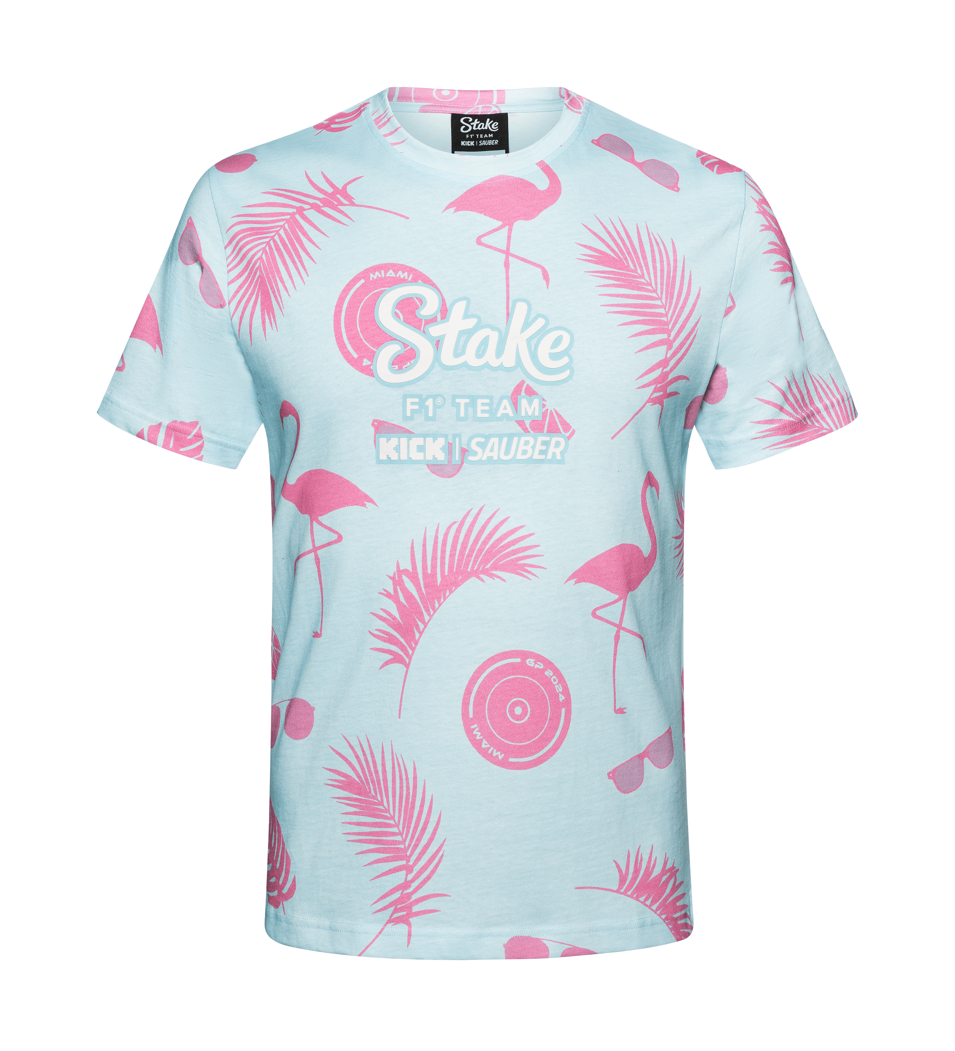 Stake F1 Kick Sauber Men's Special Edition Miami GP AOP T-Shirt - Blue T-shirts Stake F1 Kick Sauber 