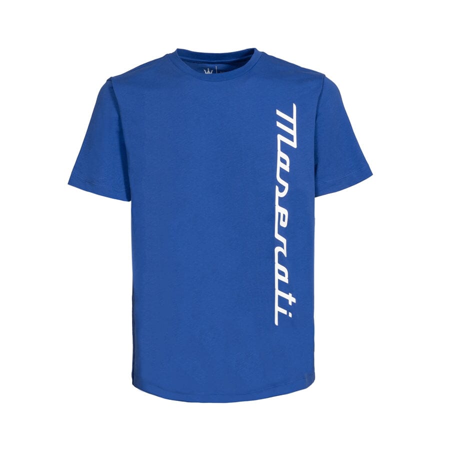Maserati Rubber Print T-Shirt - Black/Blue T-shirts Maserati S Blue 