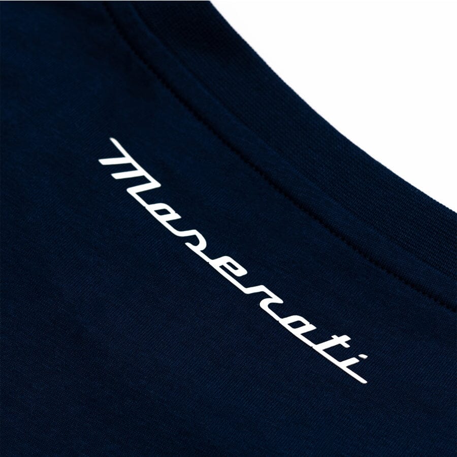 Maserati Trident Logo T-Shirt - Navy T-shirts Maserati 