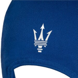 Maserati Rubber Print Baseball Hat - Black/Blue Hats Maserati 