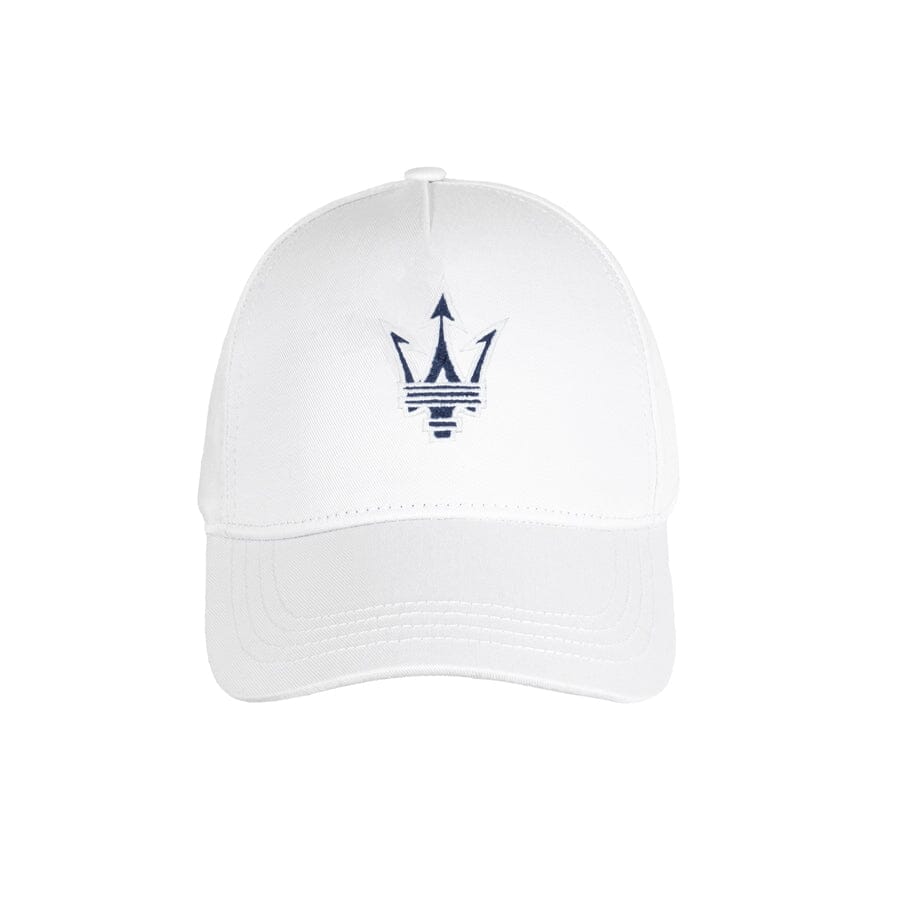 Maserati Trident Baseball Hat - White/Blue Hats Maserati White 