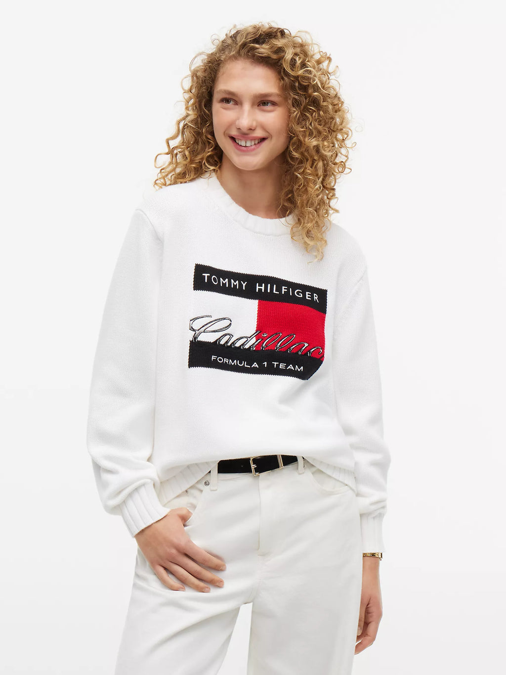 Cadillac F1 Racing Team Flag Sweater - White