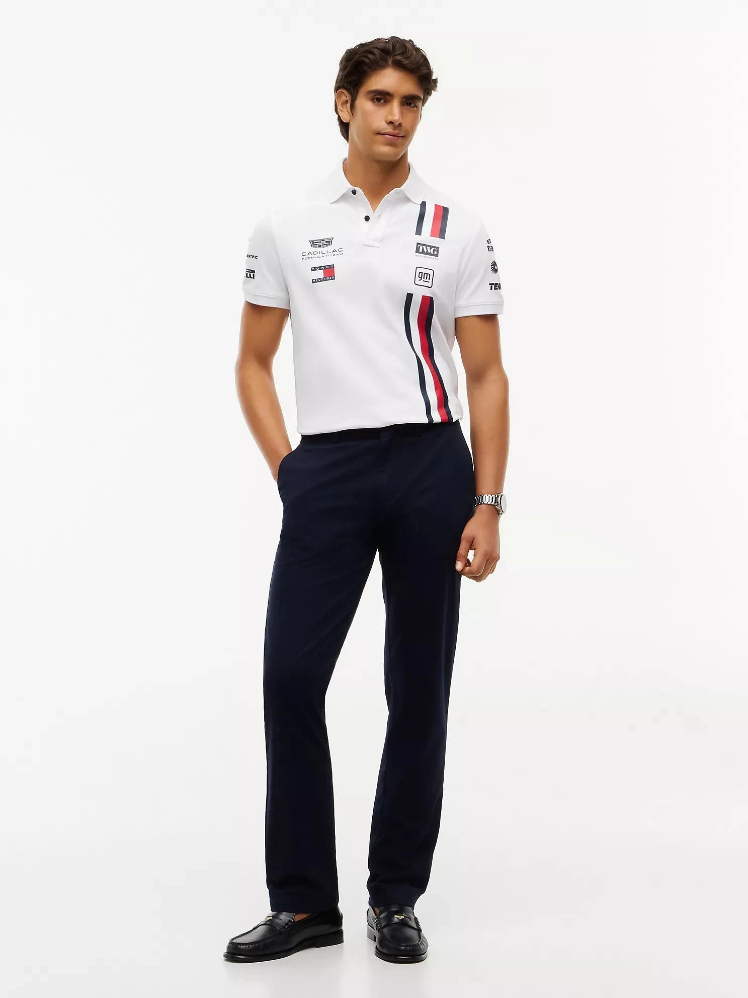 Cadillac F1 Racing 2026 Special Edition Silverstone GP Team Polo Shirt - White Polos Cadillac F1 