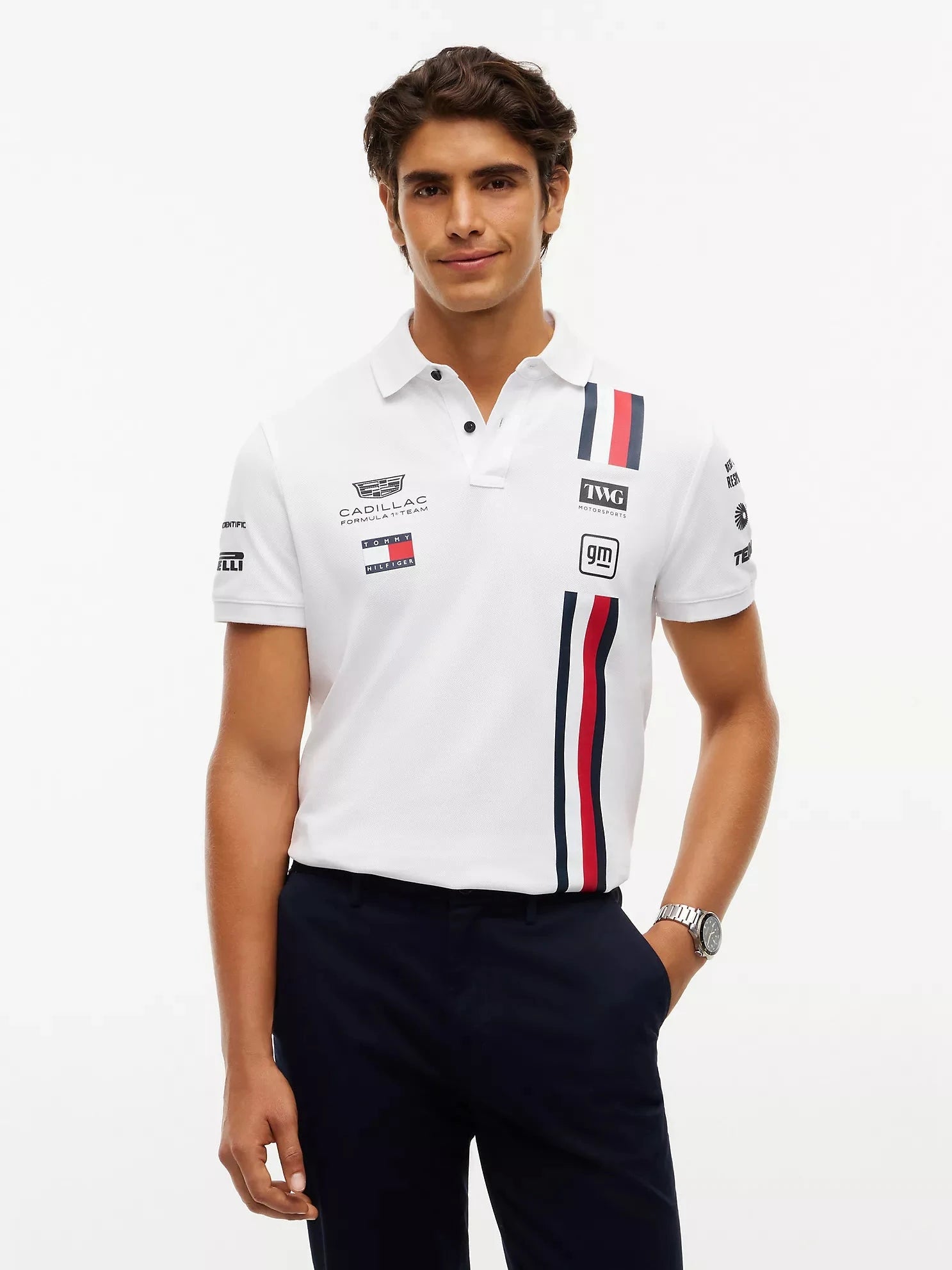 Cadillac F1 Racing 2026 Special Edition Silverstone GP Team Polo Shirt - White Polos Cadillac F1 