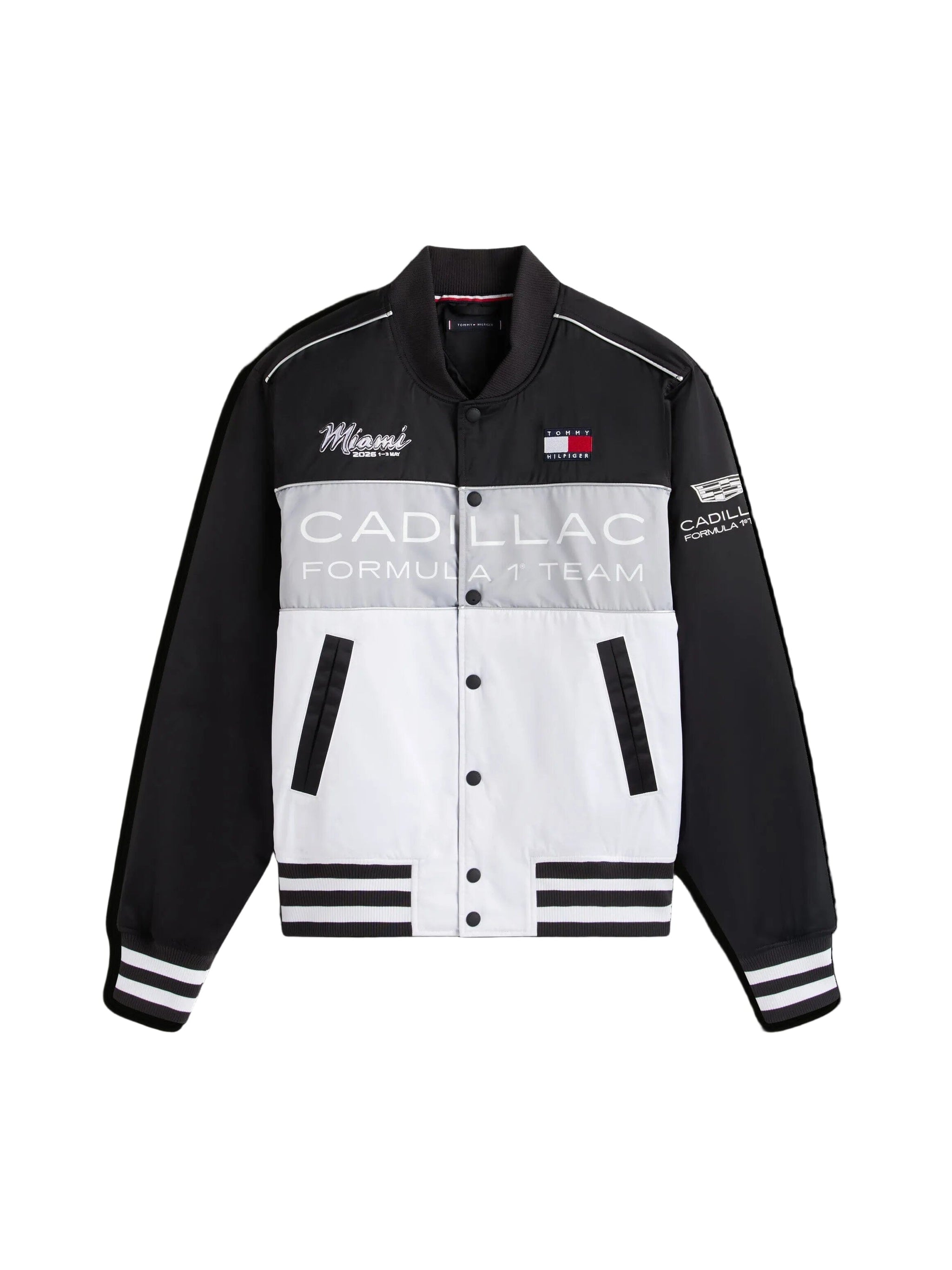 Cadillac F1 Racing Special Edition Miami GP Varsity Jacket - White