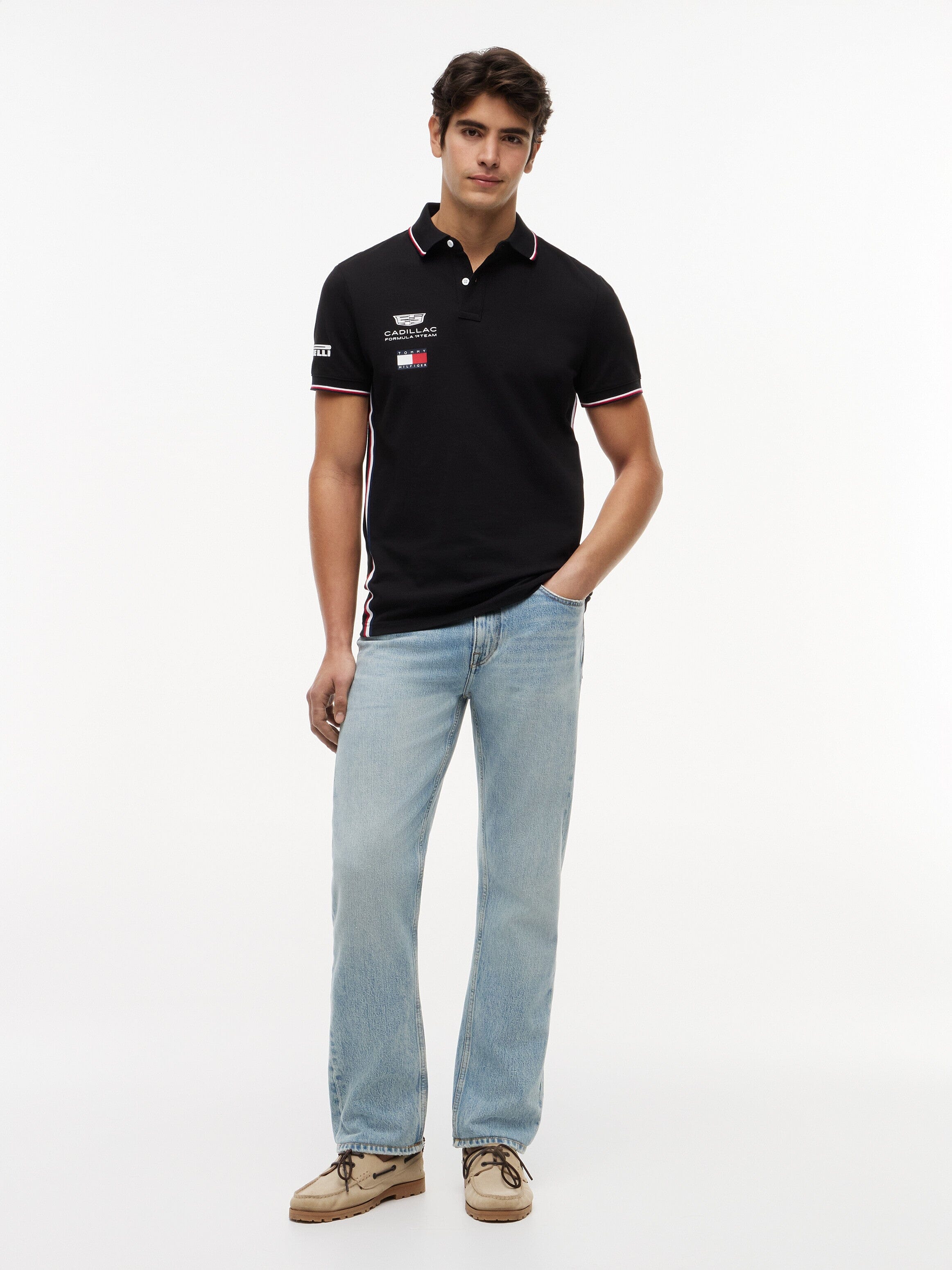 Cadillac F1 2026 Team Polo Shirt - Black/White Polos Cadillac F1 