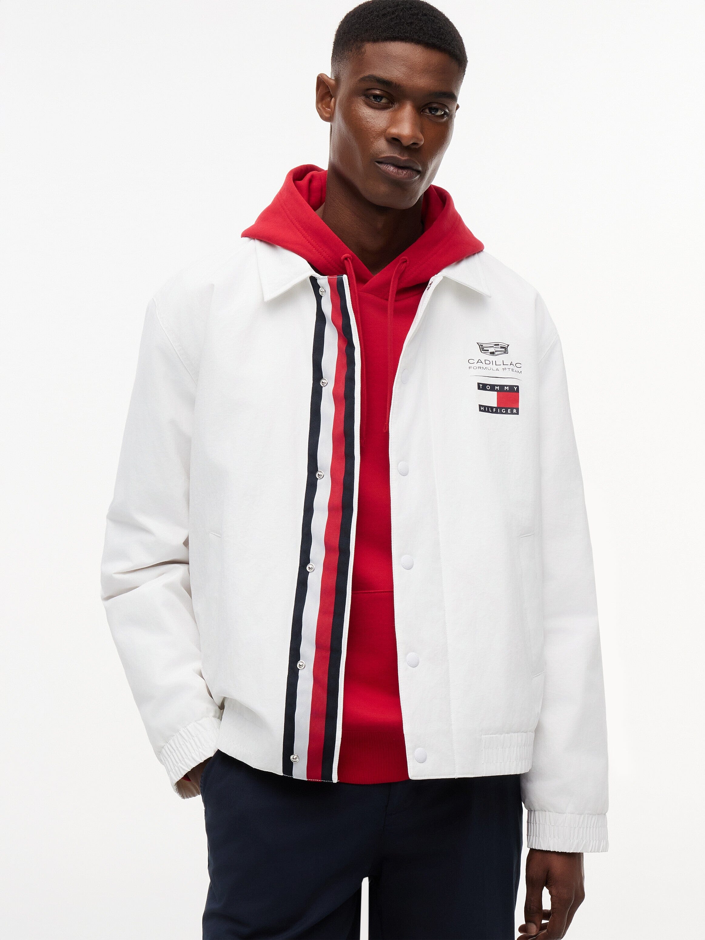 Cadillac F1 Racing Chevron Coach Jacket - White – CMC Motorsports®