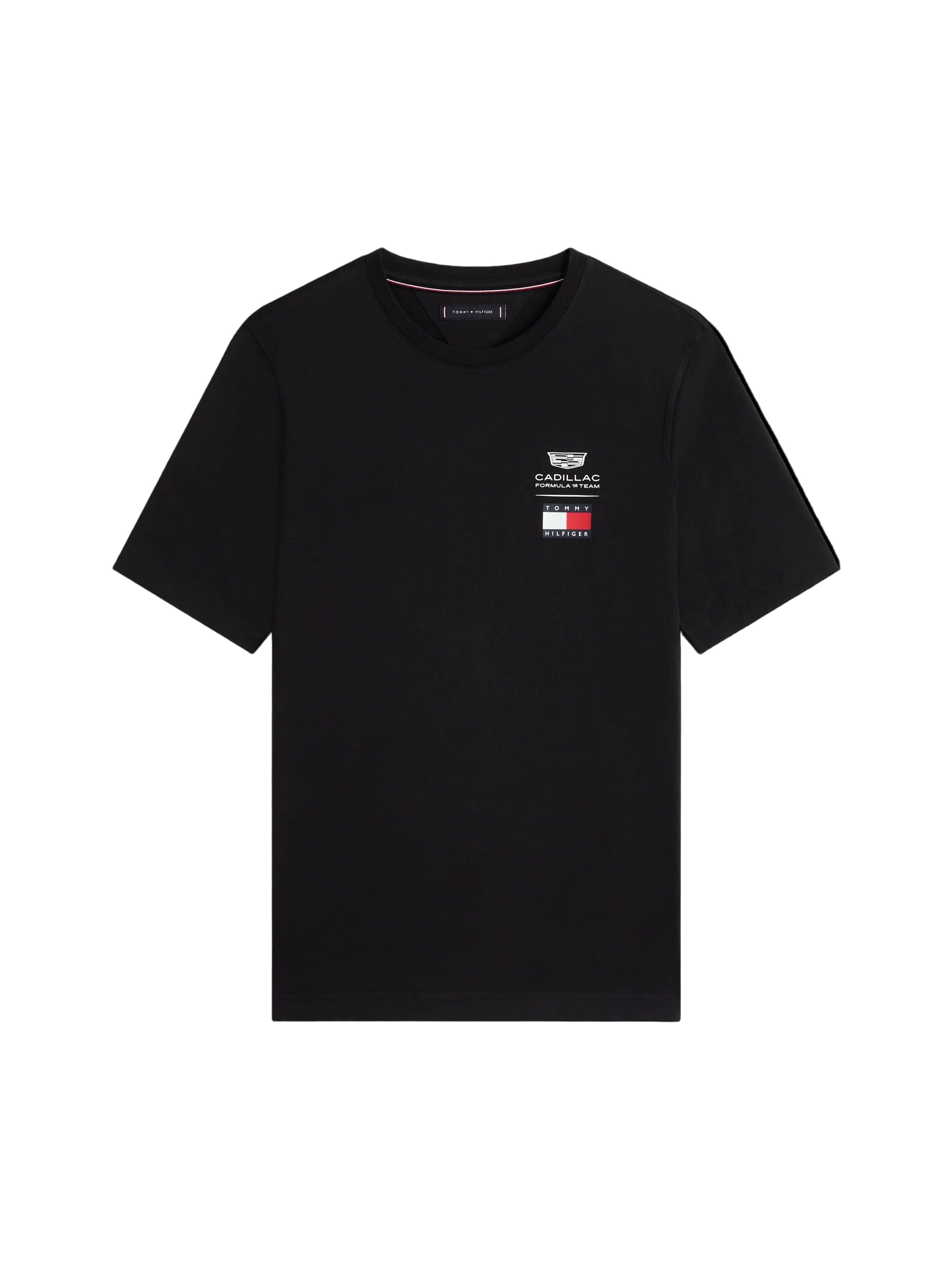 Cadillac F1 Small Logo T-Shirt - Black/White T-shirts Cadillac F1 XXS Black 