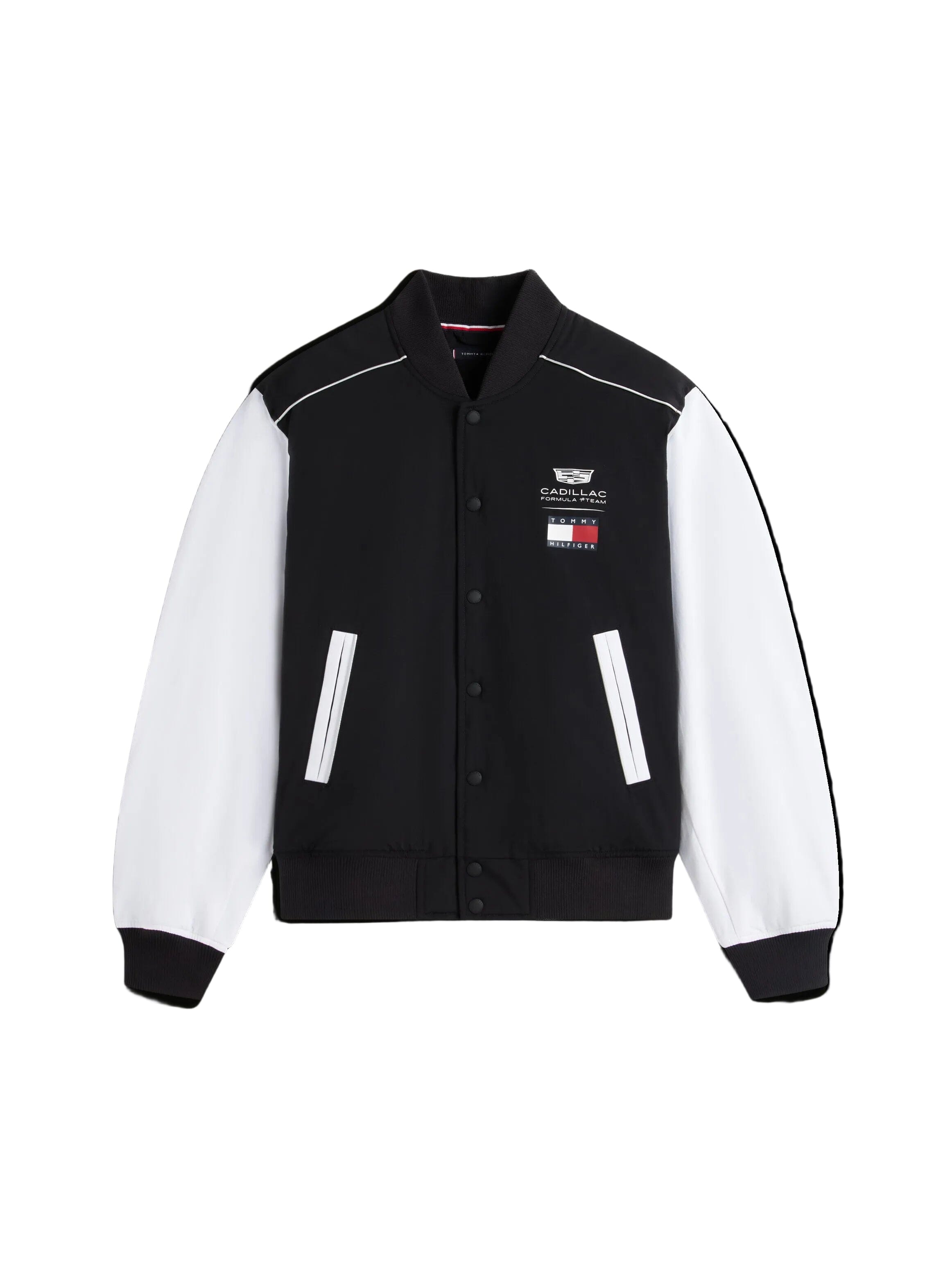 U*A様 JH Design Cadillac F1 Racing Jacket Cadillac F1 Racing Script Varsity Jacket - Black - Official F1