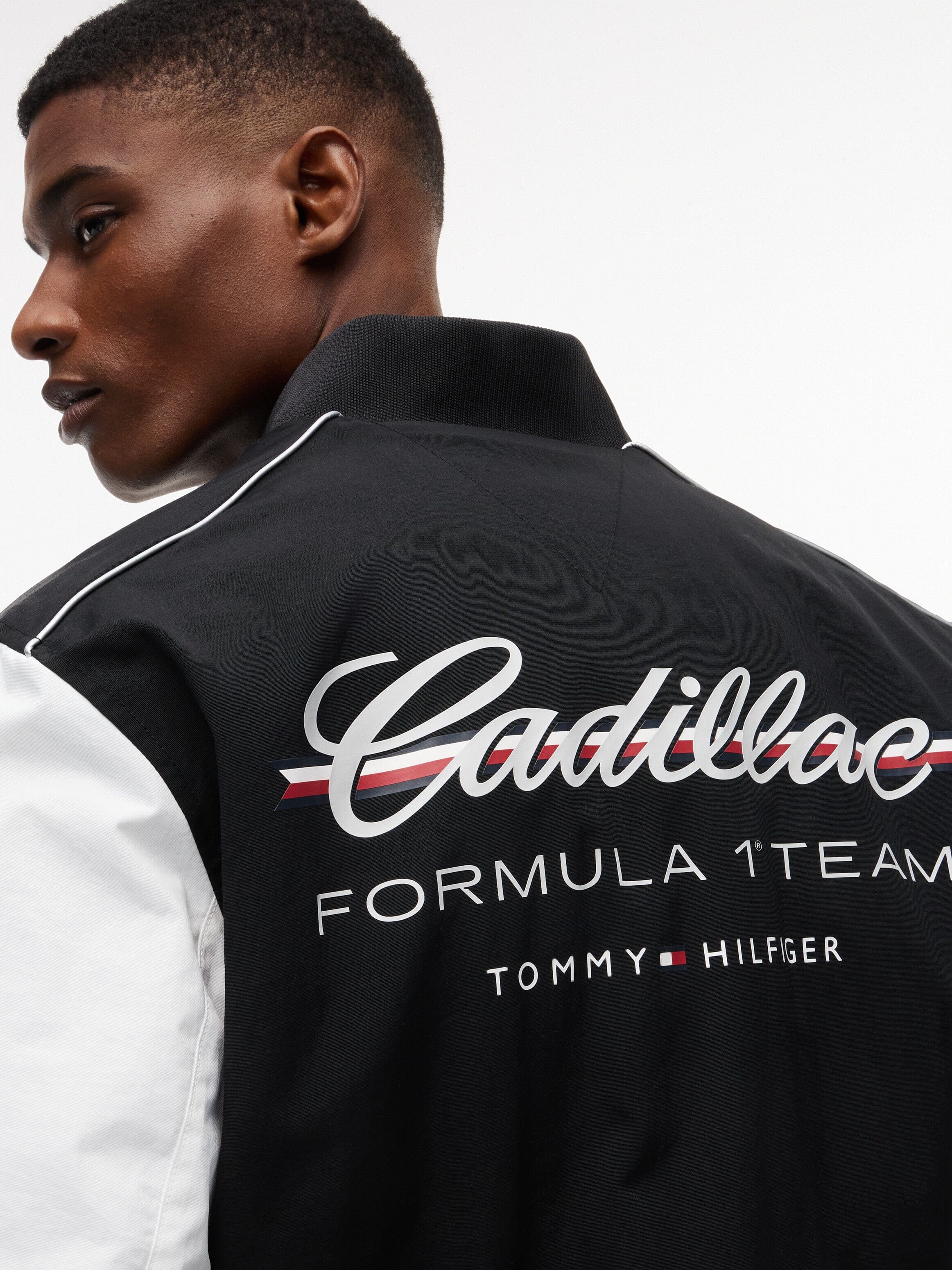 Cadillac F1 Script Varsity Jacket - Black Jackets Cadillac F1 