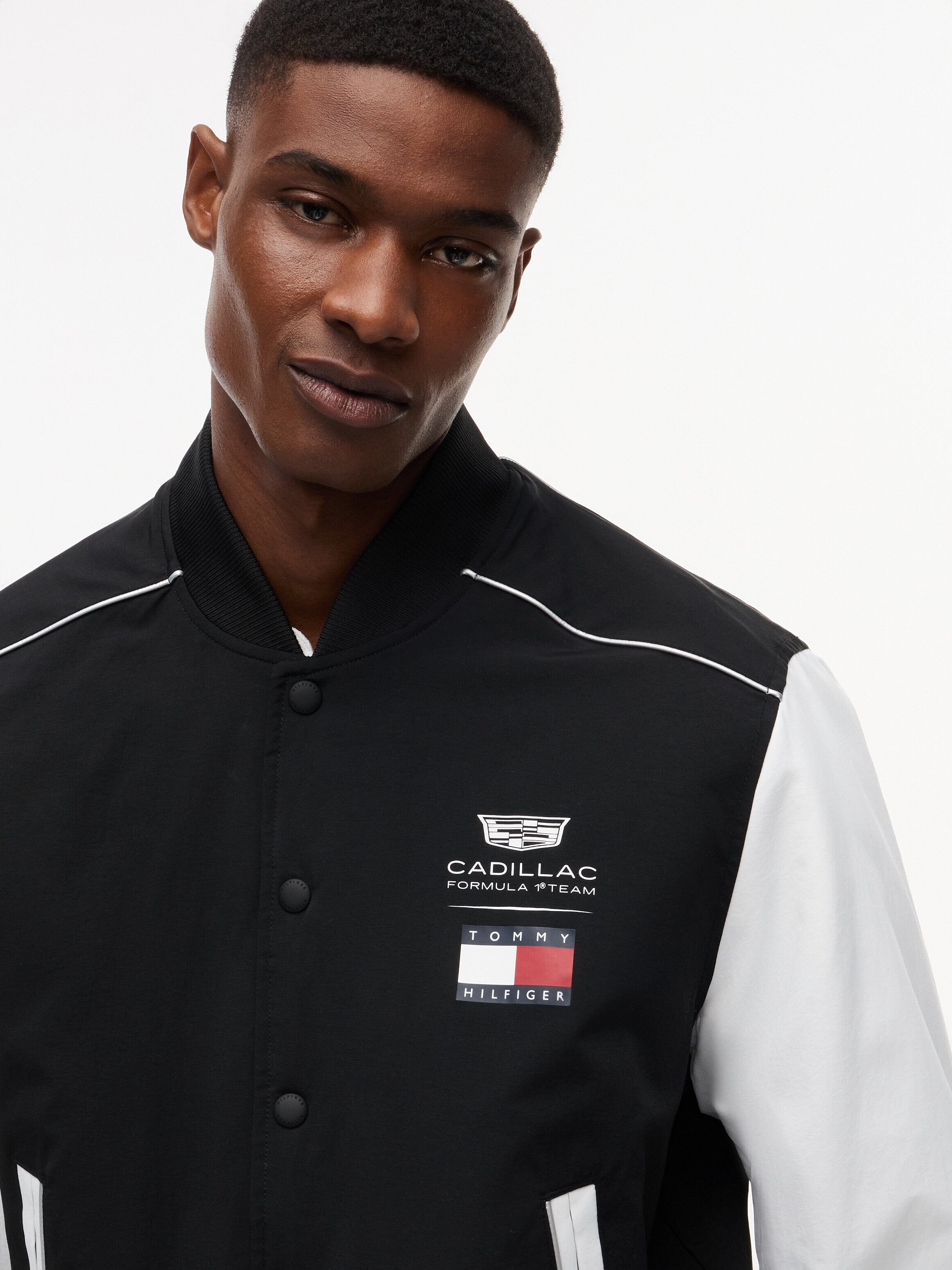 Cadillac F1 Script Varsity Jacket - Black Jackets Cadillac F1 
