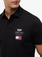 Cadillac F1 Small Logo Polo Shirt - Black/White Polos Cadillac F1 