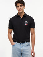 Cadillac F1 Small Logo Polo Shirt - Black/White Polos Cadillac F1 