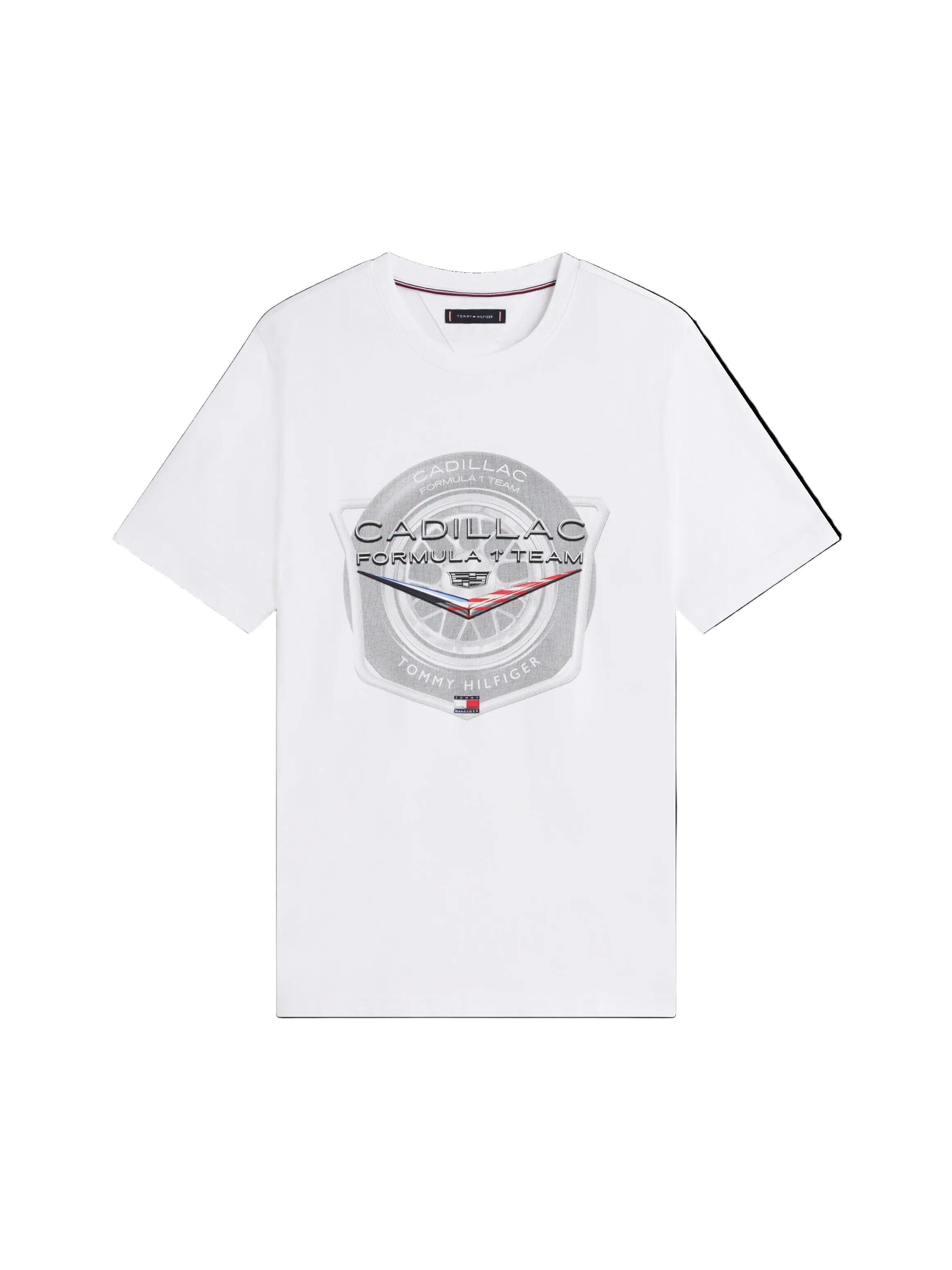 Cadillac F1 Tire Graphic T-Shirt - White T-shirts Cadillac F1 
