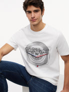Cadillac F1 Tire Graphic T-Shirt - White T-shirts Cadillac F1 