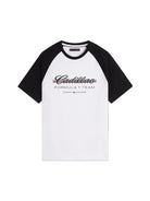 Black and white t-shirt with Cadillac Formula T Team logo on a black background