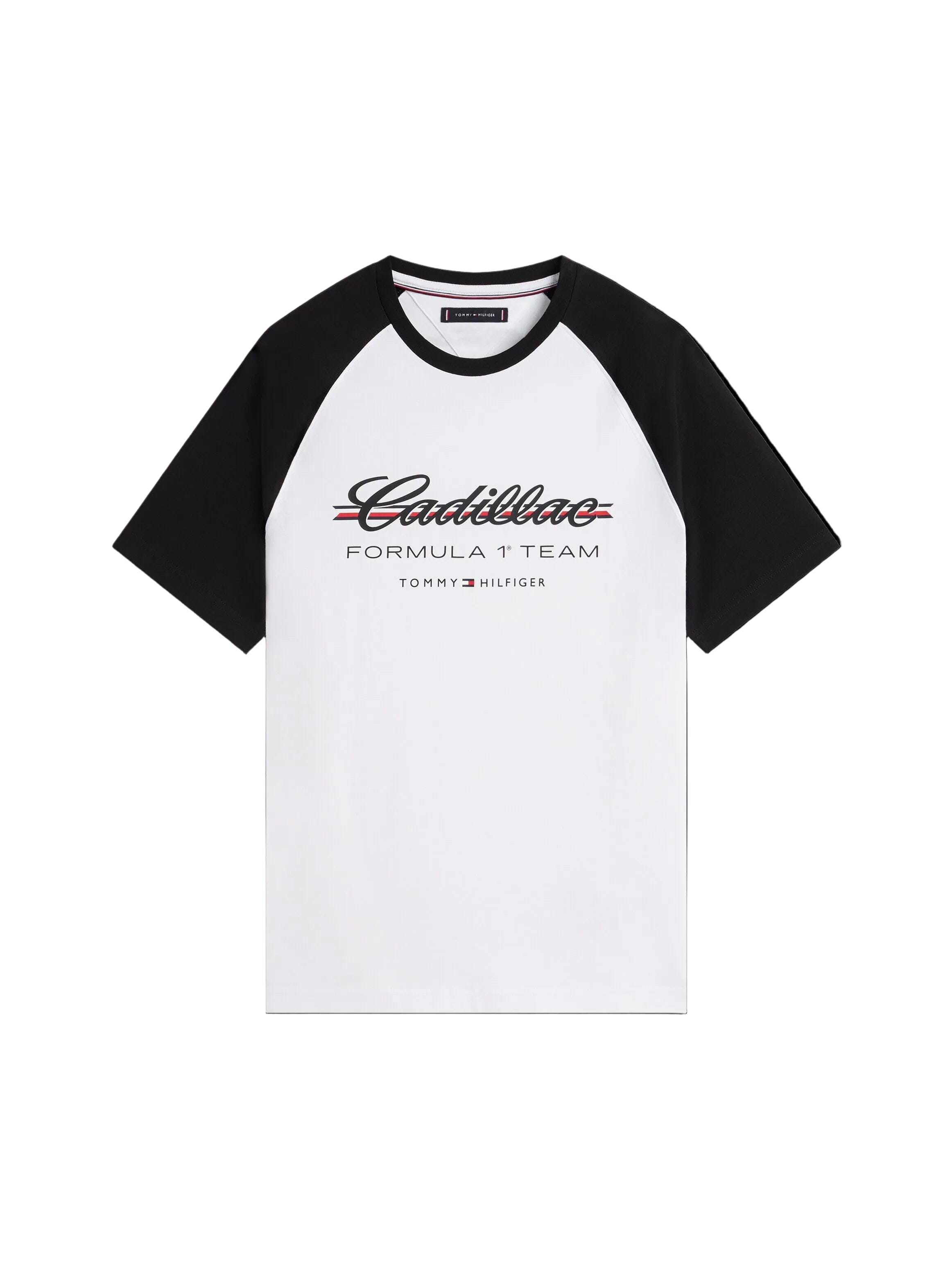 Black and white t-shirt with Cadillac Formula T Team logo on a black background