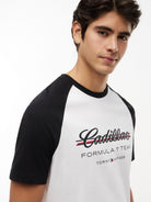 Cadillac F1 Script Raglan T-Shirt - White T-shirts Cadillac F1 
