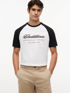 Cadillac F1 Script Raglan T-Shirt - White T-shirts Cadillac F1 