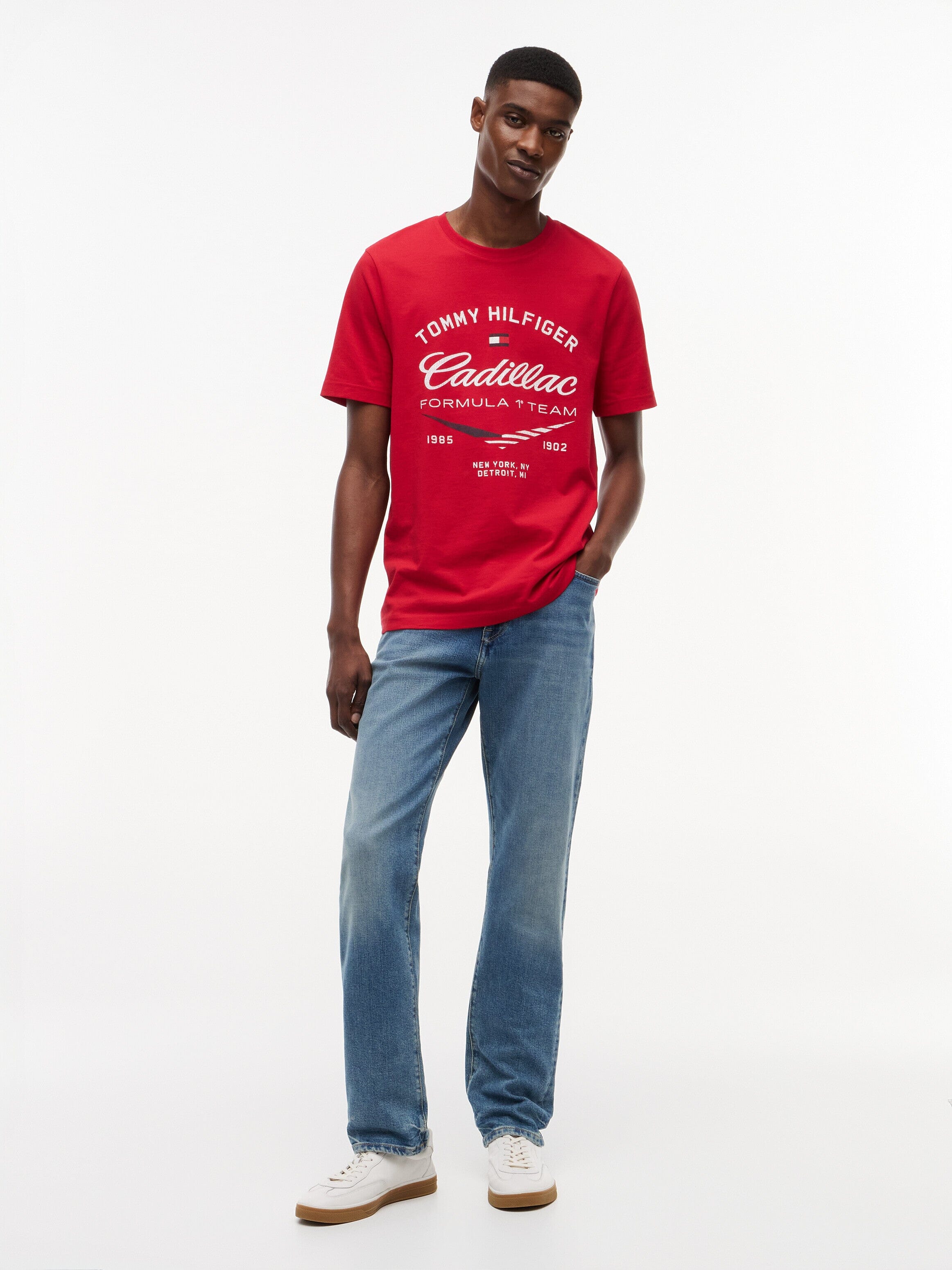 Cadillac F1 Varsity Graphic T-Shirt - Red T-shirts Cadillac F1 