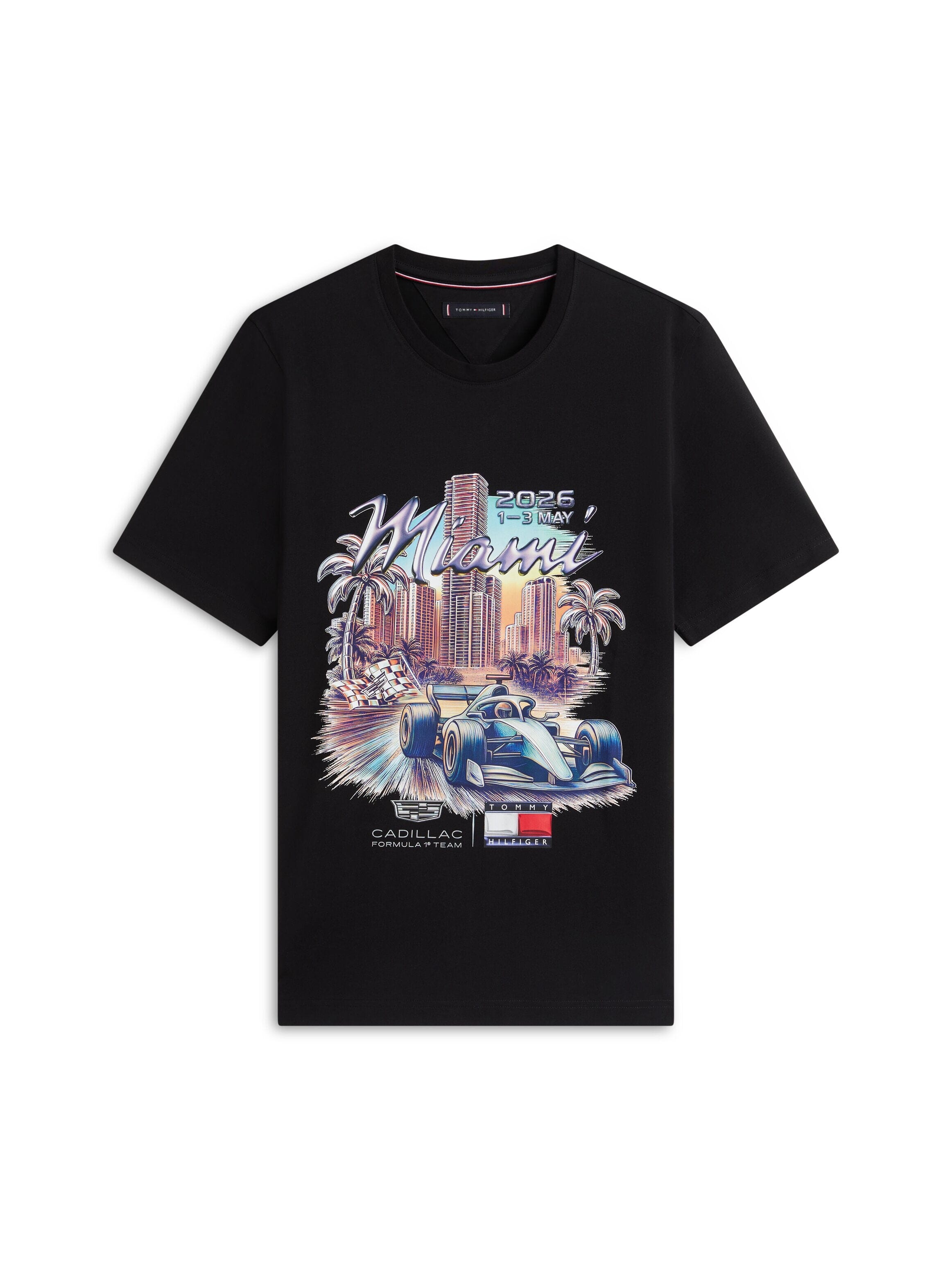 Cadillac F1 Racing Special Edition Miami GP Graphic T-Shirt - Black/White T-shirts Cadillac F1 XXS Black 
