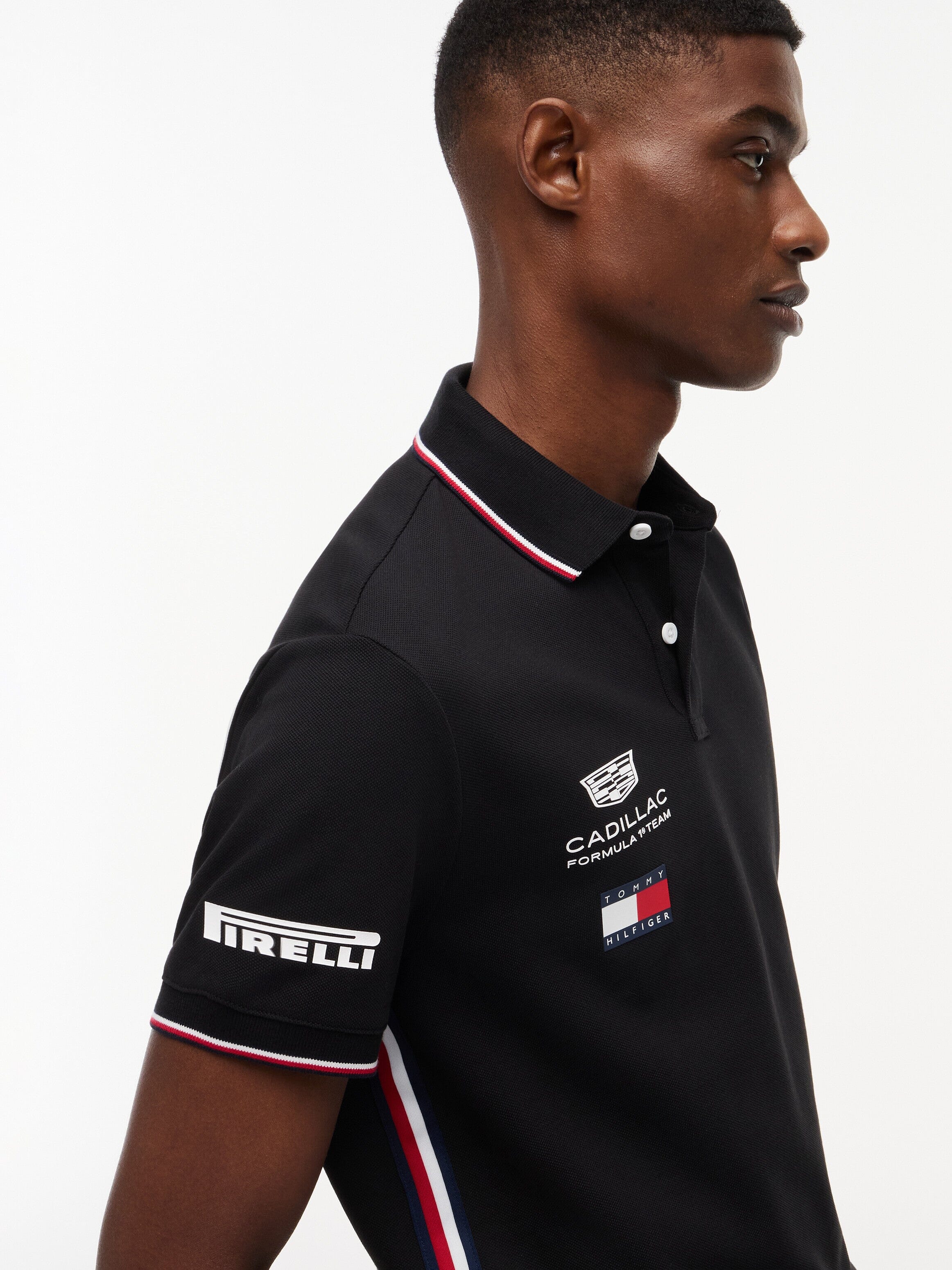 Cadillac F1 Racing 2026 Sergio "Checo" Perez Team Polo Shirt - Black/White Polos Cadillac F1 