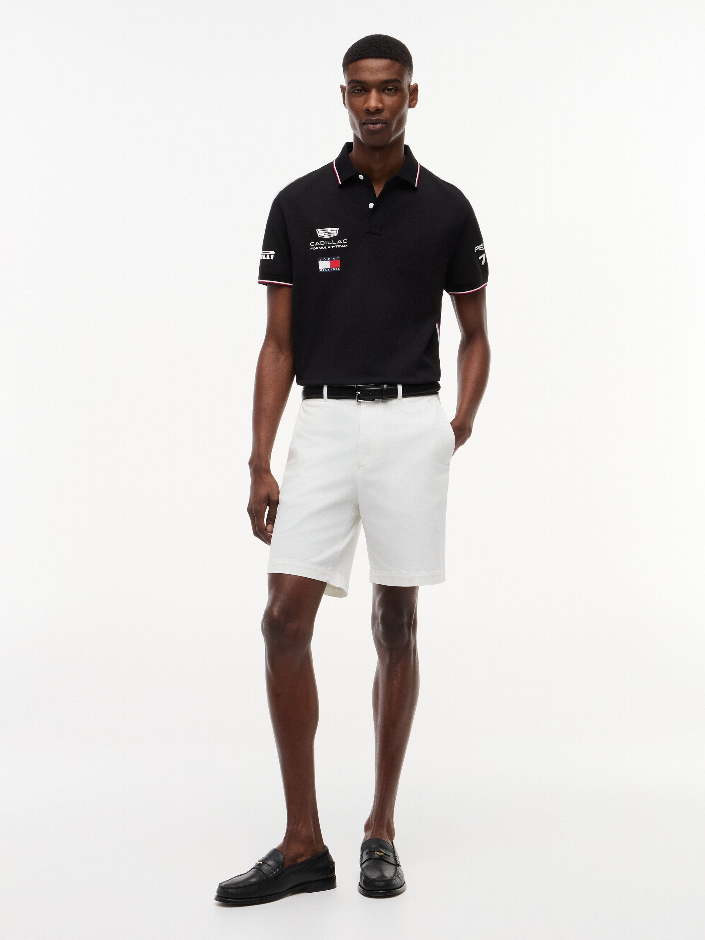 Cadillac F1 Racing 2026 Sergio "Checo" Perez Team Polo Shirt - Black/White Polos Cadillac F1 
