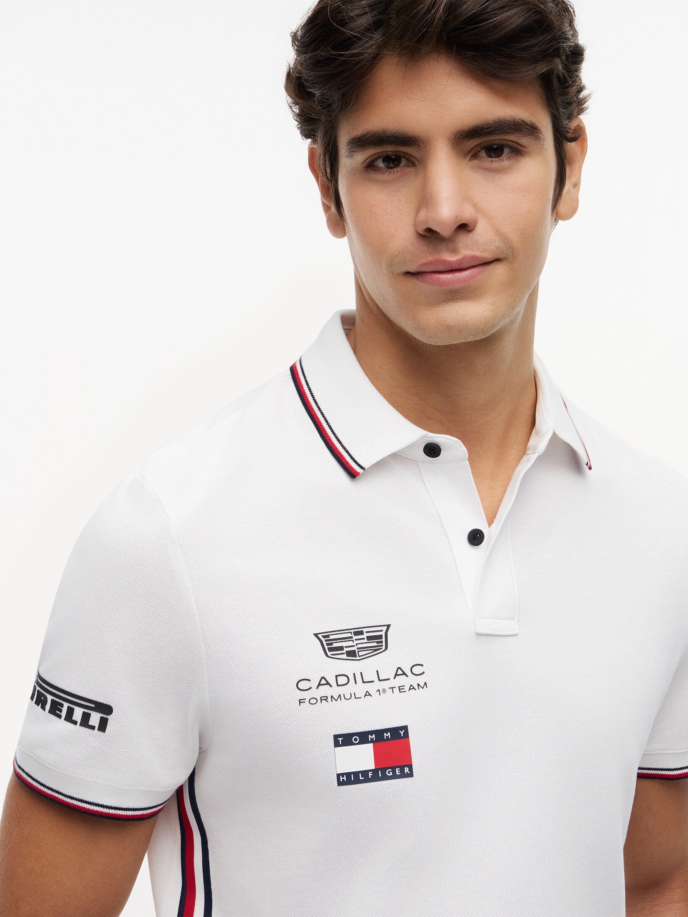 Cadillac F1 Racing 2026 Sergio "Checo" Perez Team Polo Shirt - Black/White Polos Cadillac F1 