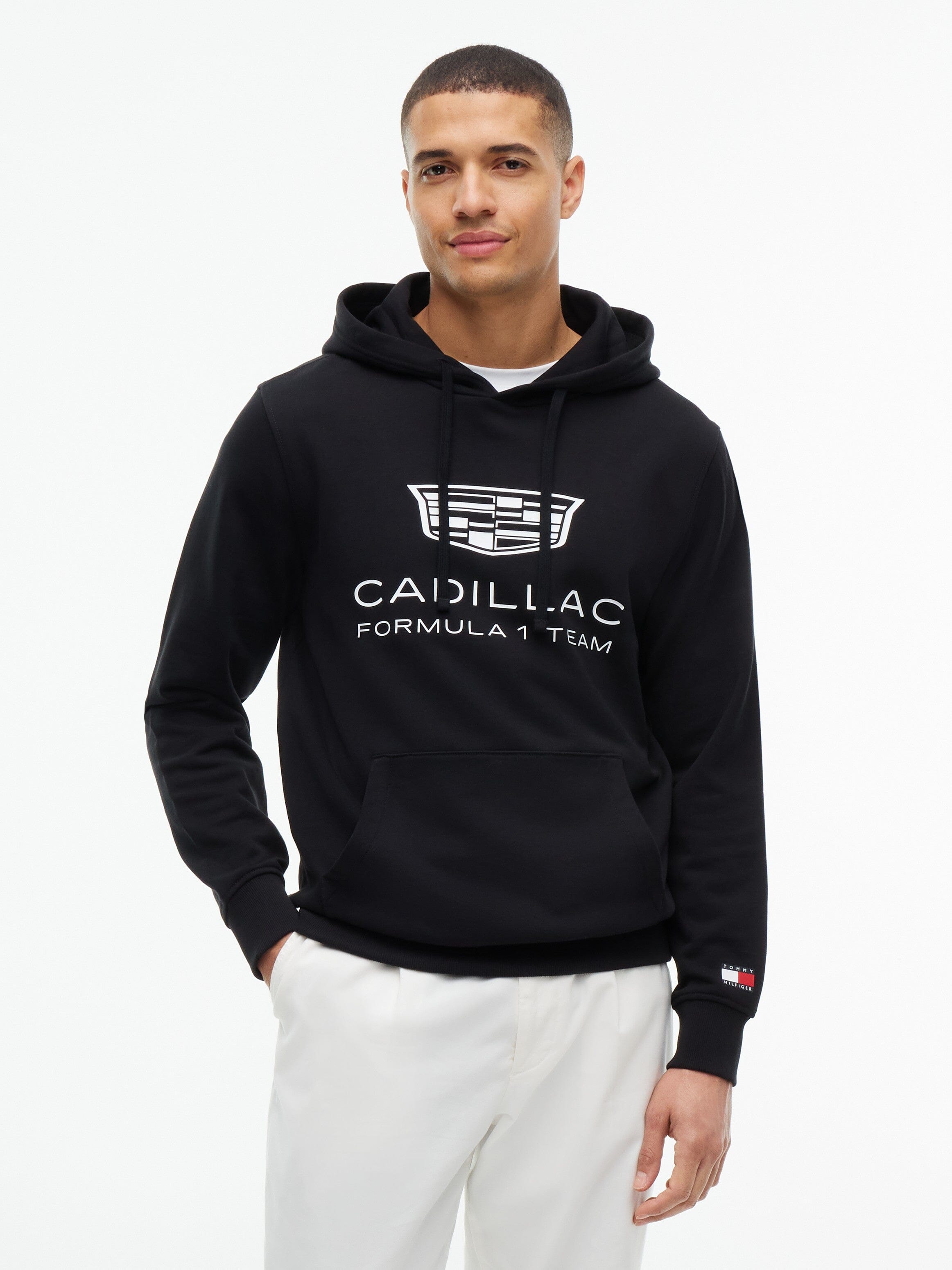 Cadillac F1 Racing Shield Hoodie - Black/White Hoodies Cadillac F1 