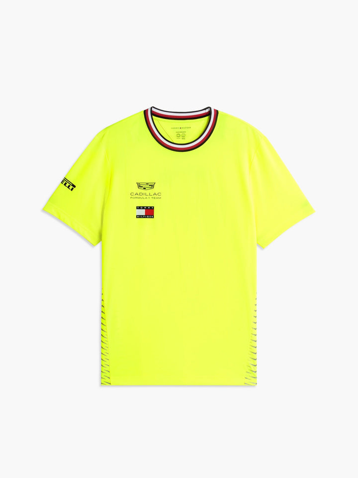 Cadillac F1 Racing 2026 Team Set-Up T-Shirt - Safety Yellow T-shirts Cadillac F1 