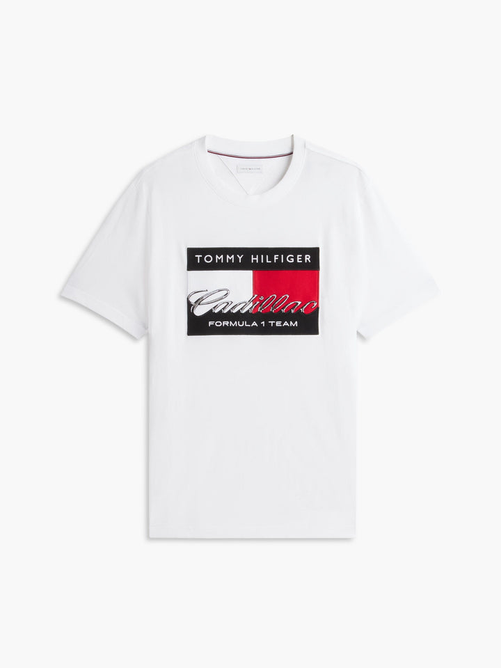 Cadillac F1 Racing Graphic Flag T-Shirt - White T-shirts Cadillac F1 