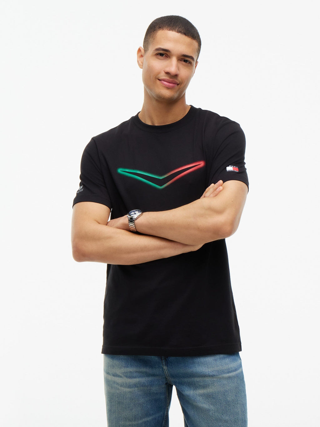 Cadillac F1 Racing Chevron Mexico T-Shirt - White/Black T-shirts Cadillac F1 